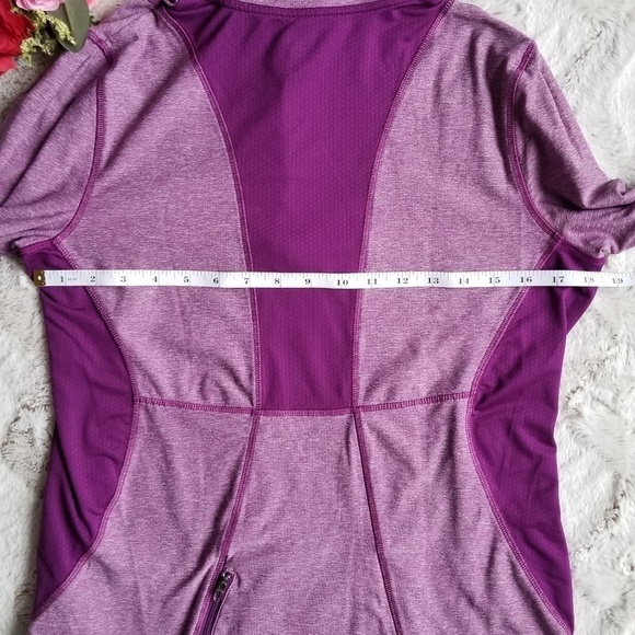 Champion Purple Quarter Zip High Collar Size L - Picture 8 of 8